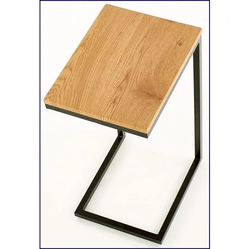 Szczegółowe zdjęcie nr 4 produktu Industrialny Stolik kawowy loft Dragan - dąb złoty