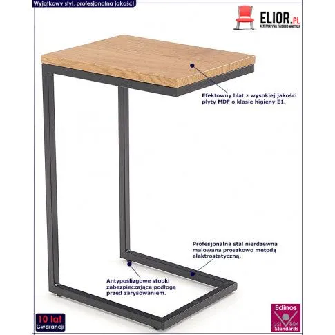 Zdjęcie stolik kawowy industrialny do salonu Dragan | Edinos.pl