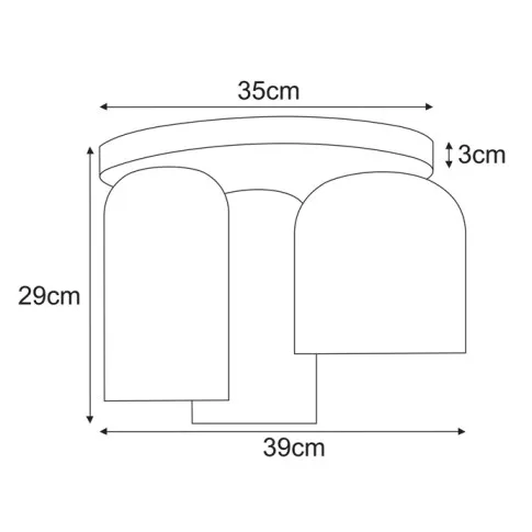 Wymiary lampy J058-Kanuka