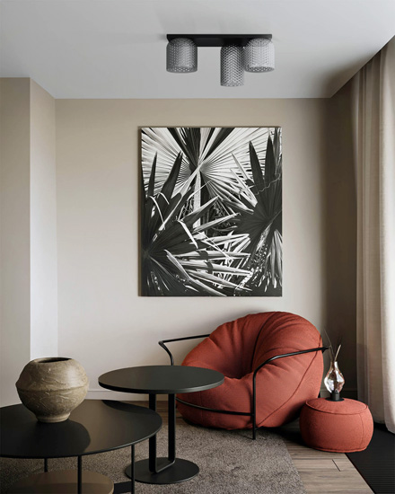 Lampa sufitowa grafitowa J058-Kanuka