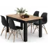 Stół z 4 czarnymi krzesłami Kris 4X