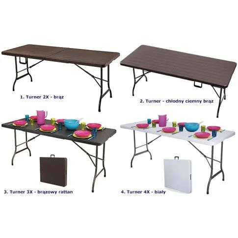 Szczegółowe zdjęcie nr 4 produktu Stół ogrodowy składany Noaria 5X - 240 cm