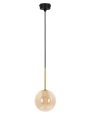 Beżowa lampa wisząca ze szklanym kloszem - J061-Oxi w sklepie Edinos.pl