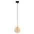 Beżowa lampa wisząca ze szklanym kloszem - J061-Oxi