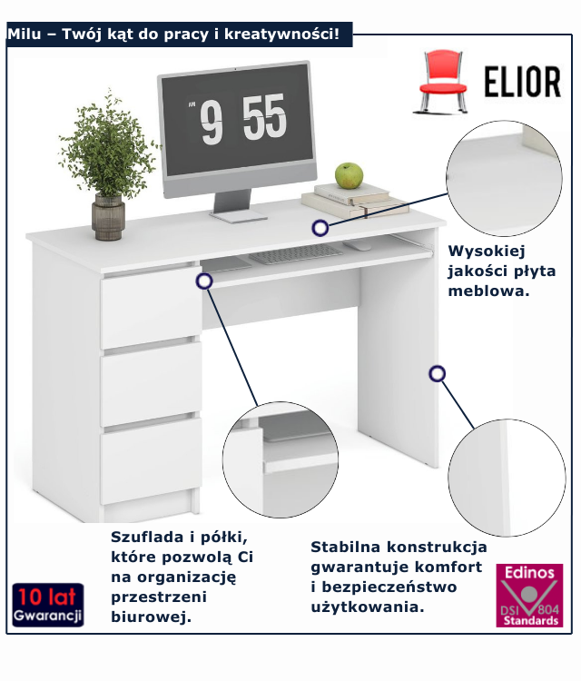 Biurko do pracy i nauki Elzi