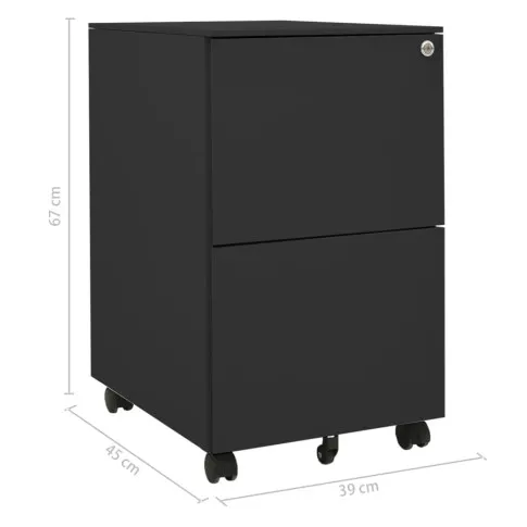 wymiary nowoczesnego czarnego konenerka Boxilo