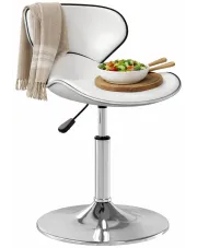 Nowoczesne białe krzesło barowe - Olvina w sklepie Edinos.pl