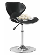 Nowoczesne czarne krzesło barowe - Olvina w sklepie Edinos.pl