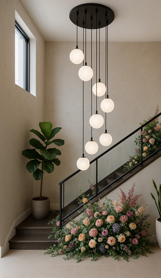 Lampa wisząca biała J062-Asejo