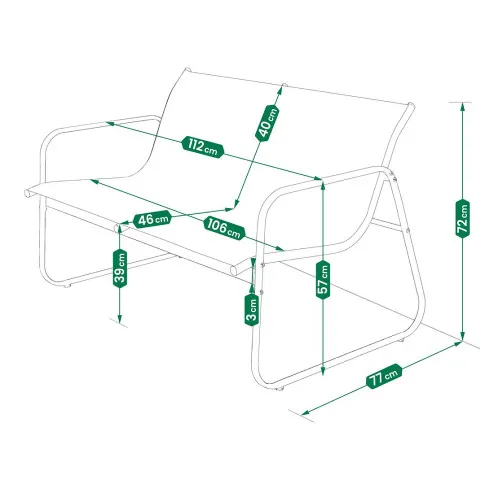 wymiary kanapy ogrodowej ideklon