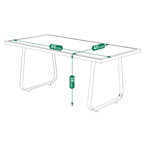 wymiary stolika do ogrodou Idelon