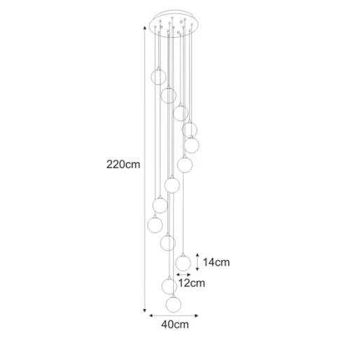 Wymiary lampy J064-Asejo