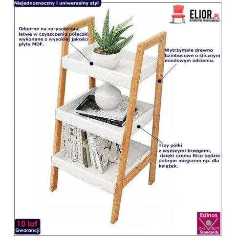 Zdjęcie regał skandynawski uniwersalny biały Beneto 3X | Edinos.pl