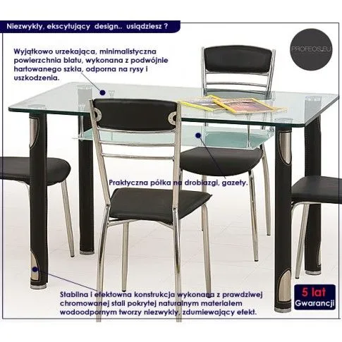 Fotografia Stół szklany Rutica - czarny z kategorii Stoły