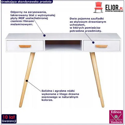 Toaletka kosmetyczna z szufladami Freya