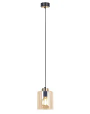 Beżowa długa pojedyncza lampa wisząca J070-Sisilo w sklepie Edinos.pl