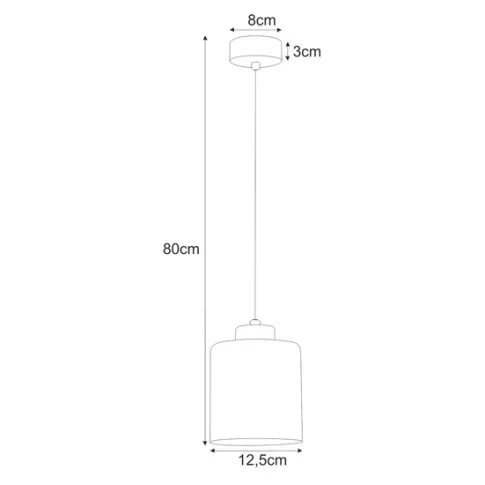 Rysunek techniczny lampy J070-Sisilo