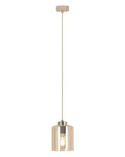 Beżowa długa pojedyncza lampa wisząca J071-Sisilo w sklepie Edinos.pl