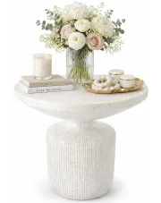 Biały nowoczesny stolik kawowy do salonu - Ksativo w sklepie Edinos.pl