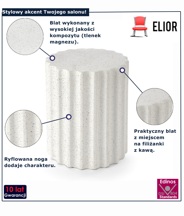 Stolik okrągły Hissan