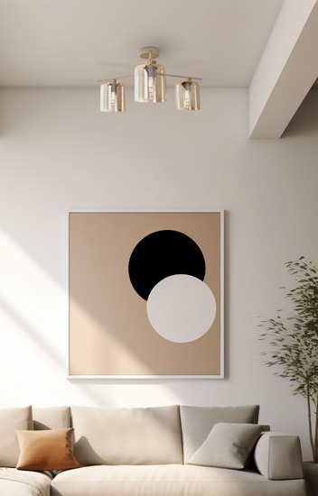 Beżowa lampa sufitowa J072-Kallis