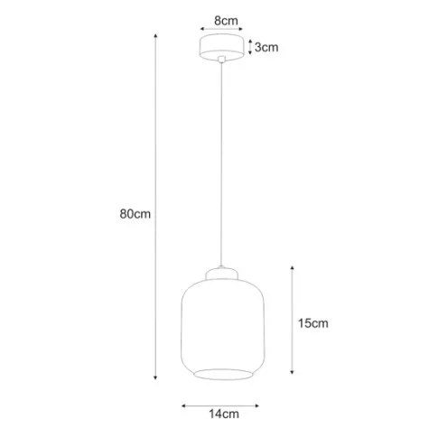 Wymiary lampy wiszącej J074-Bira