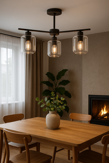 Grafitowa lampa sufitowa J075-Irda