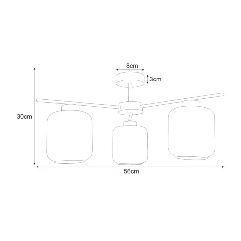 Wymiary lampy J075-Bira