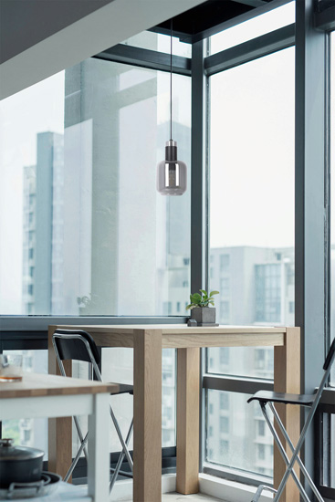 Wisząca grafitowa lampa do jadalni J079-Alear