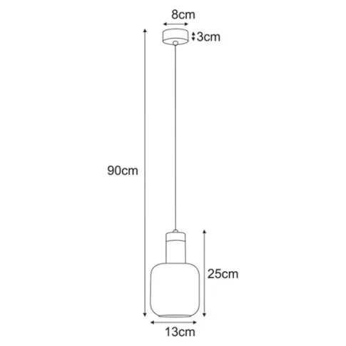 Wymiary lampy J079-Sinet