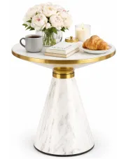 Biały nowoczesny stolik kawowy - Serap w sklepie Edinos.pl