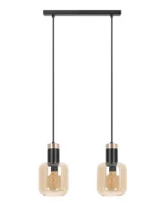 Beżowa wisząca z podwójnym kloszem lampa - J080-Alear w sklepie Edinos.pl