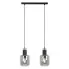 Grafitowa wisząca z podwójnym kloszem lampa - J080-Alear