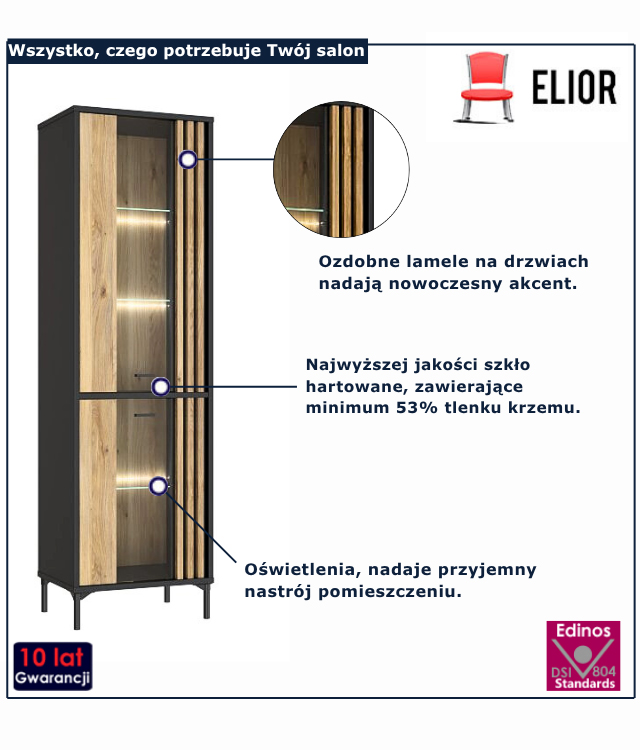 Nowoczesna witryna lamisso 10X