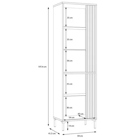 wymiary witryny do salonu Lamisso 10X