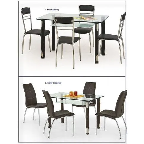 Zdjęcie stół szklany Rutica brązowy | Edinos.pl