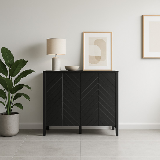 wizualizacja czarnej komody  Sageri 4X