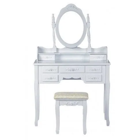 Biała toaletka kosmetyczna vintage Melinda 3X