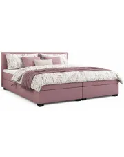 Różowe łóżko dwuosobowe z pojemnikiem Efox 3X - 3 rozmiary w sklepie Edinos.pl