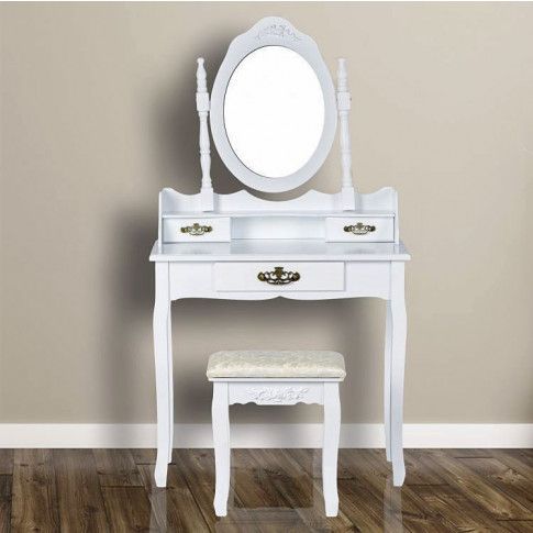 Szczegółowe zdjęcie nr 5 produktu Elegancka toaletka Melinda 5X - biała