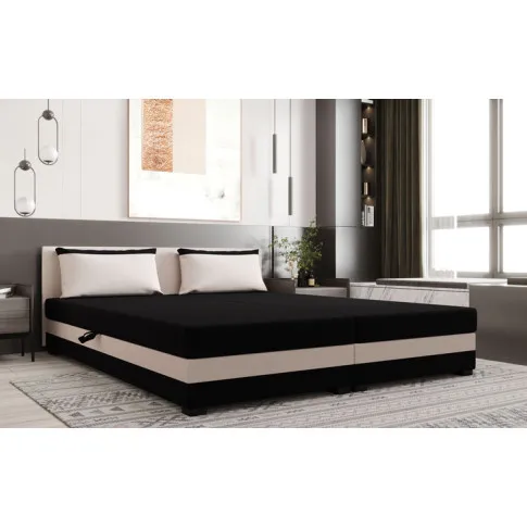 Sypialnia z nowoczesnym tapczanem Fionis 3X czarny + ecru