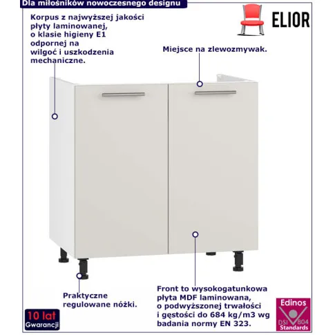 Kaszmirowa szafka do kuchni Limo 26X