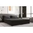 Sypialni a z ciemnoszarym łóżkiem tapicerowanym Fionis 3X