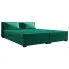 Zielone welurowe łóżko tapicerowane z pojemnikiem Efox 4X - 3 rozmiary