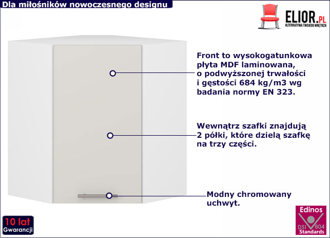 Szafka górna narożna Vokres 32X kaszmir