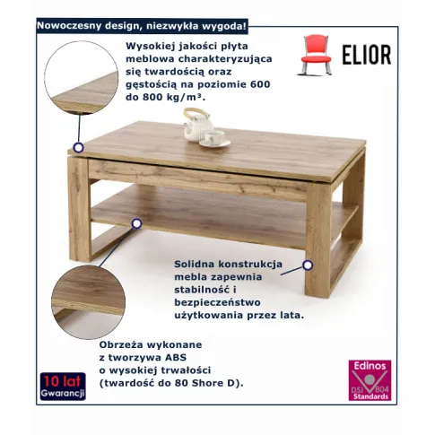 Ława kawowa  dąb artisan Prunus