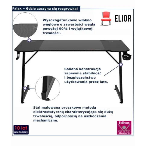 Biurko czarne Falax