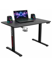 Czarne biurko regulowane elektrycznie - Forevos 3X w sklepie Edinos.pl