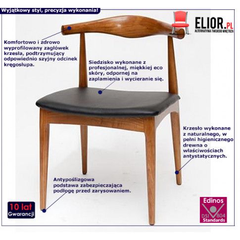 Fotografia Krzesło typu hałas Balton - jasnobrązowe z kategorii Krzesła