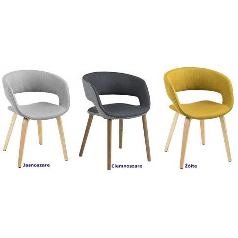 Szczegółowe zdjęcie nr 4 produktu Krzesło skandynawskie Stovo - żółte